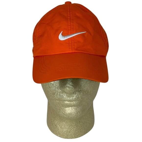 Nike Golf Orange Adjustable Cap OS Embroidered Brookhaven Country Club Dallas - Picture 1 of 8